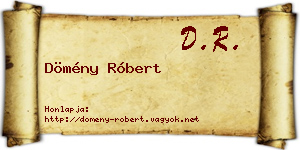 Dömény Róbert névjegykártya