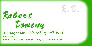 robert domeny business card